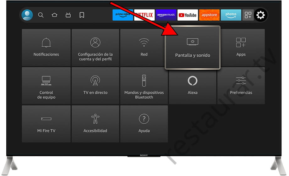 Pantalla y sonido Fire TV