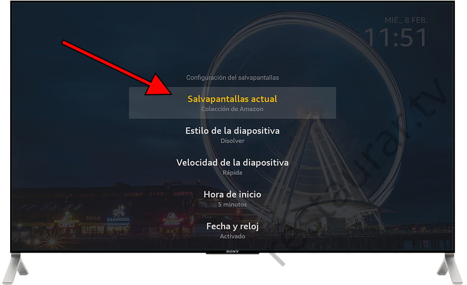 salvapantallas actual Fire TV
