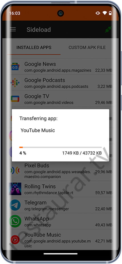 Transfiriendo apk a Fire TV