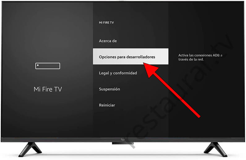 Opciones para desarrolladores