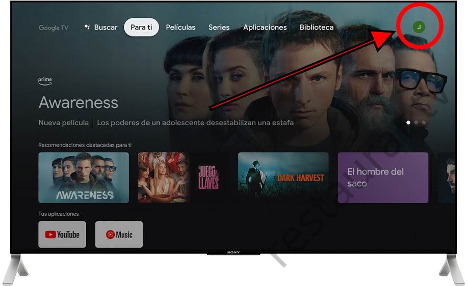 Cuenta Google TV