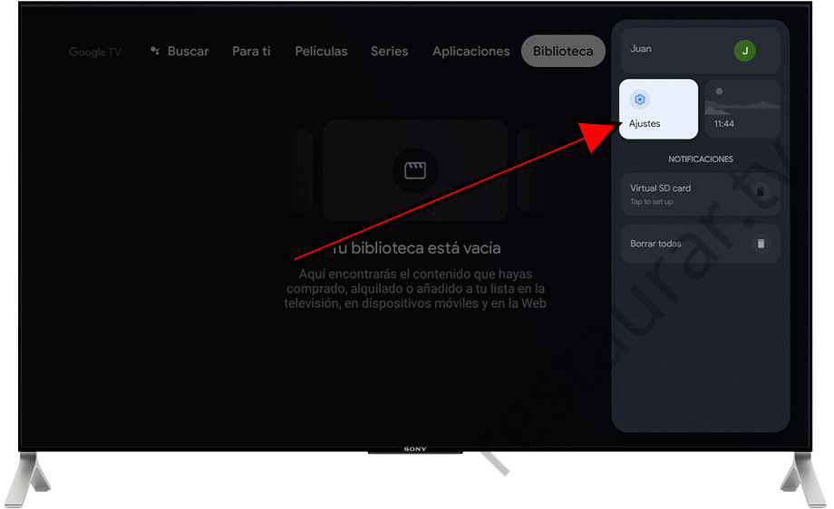 Ajustes Google TV